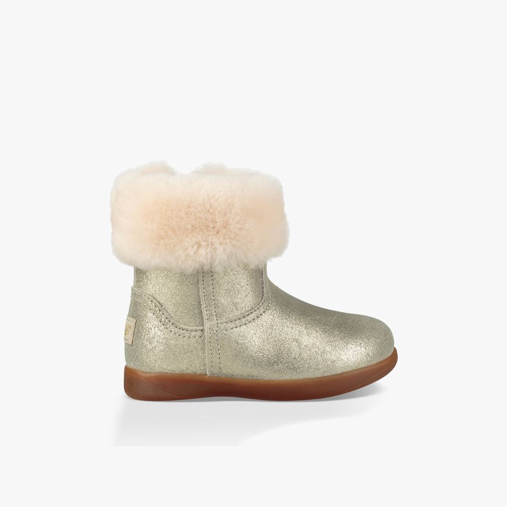 Bottes UGG Jorie II Metallic Fille Doré Soldes 388MSFIR